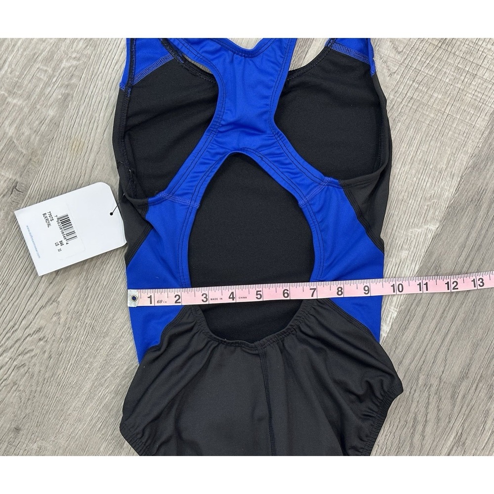 NWT Dolfin Women's Solid Performance Back One Piece Swimsuit, Size 30 (xs) Black - Picture 7 of 11
